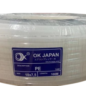 Ống khí nén bằng nhựa PE, là ống mềm, kt: 6mm*8mm*100m/PE管/6*8*100m 黑色